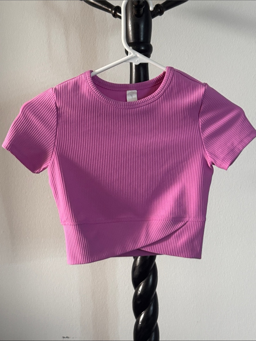 Yogalicious Ribbed Crop Top - Magenta Pink 2.L4